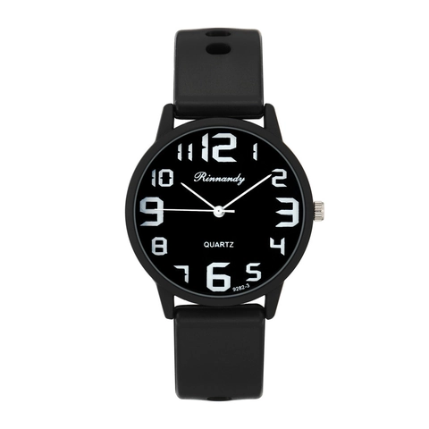 Women Casual Jelly Color Quartz Watch Silicone Strap Large Arabic Numerals Alloy Case Fashion Sport Wristwatch For Girls