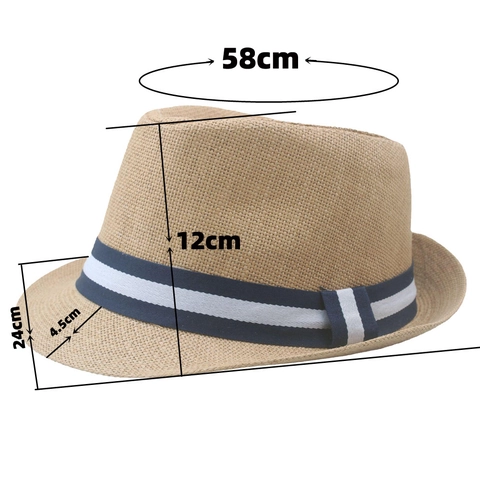 Men Summer Sun Protection Paper Straw Fedora Hat Breathable Woven Jazz Beach Sun Hat For Outdoor Vacation Middle Aged Men