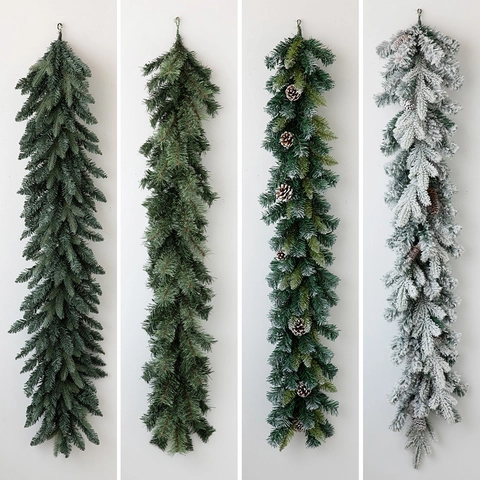 Ghirlanda Natalizia Artificiale Con Pigne Bacche Fiocchi Decorazioni Per Scale Camino Decorazione Casa Vite Festiva