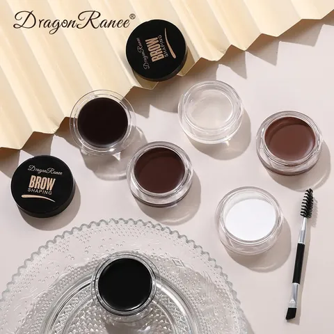 Crema Modellante Per Sopracciglia Impermeabile A Lunga Durata Cera Per Styling Con Pennello A Doppia Punta Effetto Wild Look