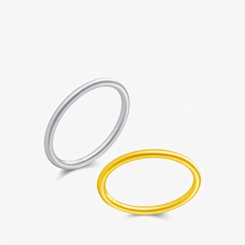 Minimalistischer Sandgestrahlter Matte Ring 999 Sterling Silber Einfacher Stapelring Alltag Pendler Schmuck Damen