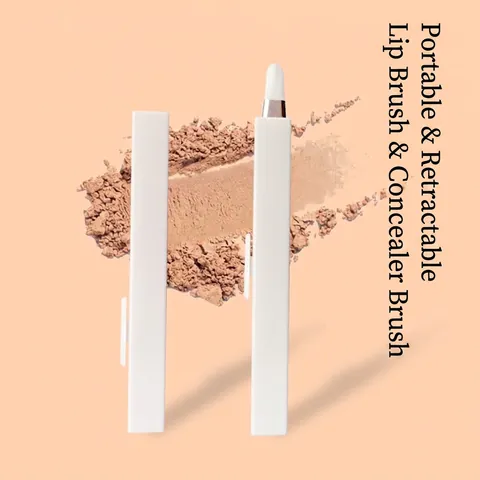 Intrekbare Lippenseel Draagbare Concealer Tool Synthetische Vezels Lippenstift Applicator Witte Kunststof Handgreep
