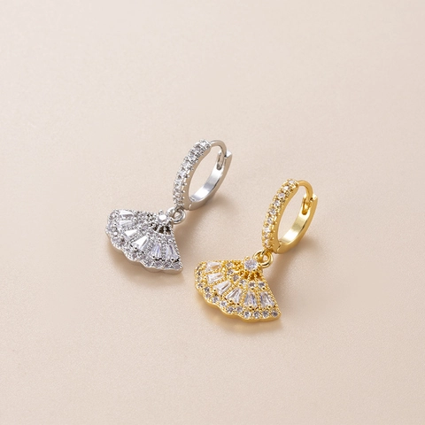 Orecchini A Cerchio Per Piercing In Rame Con Pendenti Croce Farfalla Cuore In Zircone Gioielli Moda Per Donne
