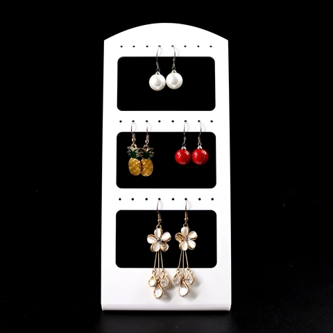 Earring Display Stand Acrylic Multi Tiered Jewelry Organizer For Studs And Dangles Desktop Showcase Modern Style