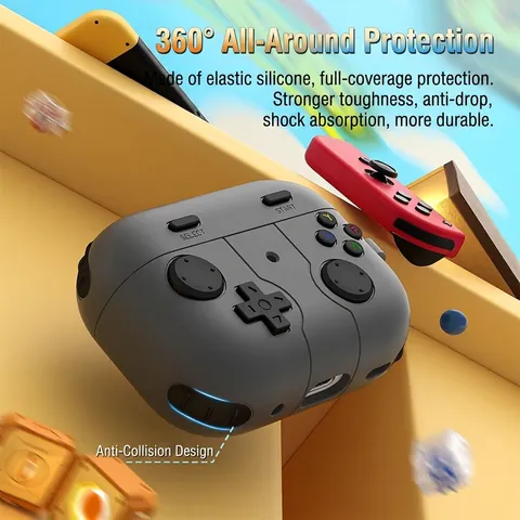 Custodia Protettiva per Auricolari in Silicone Stile Console di Gioco Rétro per AirPods Pro 2 3 4 Cover Morbida Anticaduta