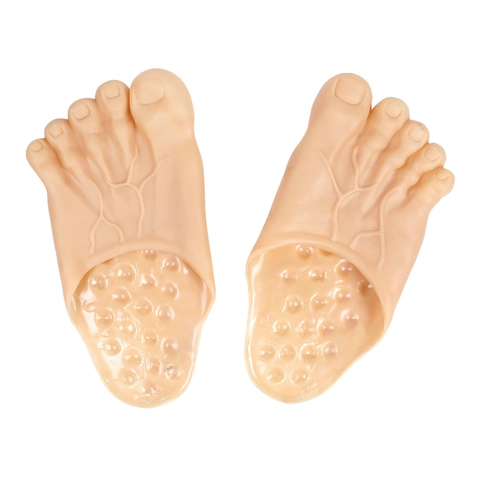 Übergroße Fuß Hausschuhe Halloween Cosplay Kostüm Zubehör PVC Bigfoot Yeti Gefälschte Füße Streich Neuheit Schuhe