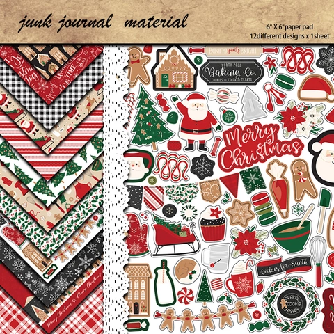 Papel De Scrapbook De Casa De Jengibre De Navidad Papel De Material Decorativo Con Patrón Retro Para Manualidades DIY Diarios