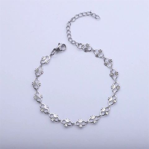 Minimalist Stainless Steel Bracelet For Women Men Fashion Creative DIY Round Disc Lips Link Chain Bracelet Trendy Jewelry Gift