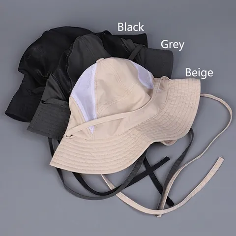 Cappello Alla Pescatora Traspirante In Rete Per Esterno Cotone Nylon Protezione Solare Escursionismo Campeggio Con Cinturino Regolabile