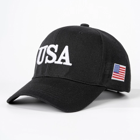 Cappello Da Baseball Con Ricamo Bandiera USA Twill Di Cotone Protezione Solare All'Aperto Berretto Sportivo Regolabile Per Uomo E Donna