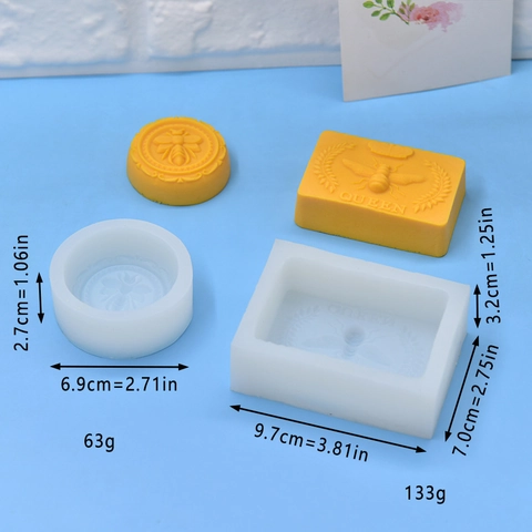 Stampo In Silicone Flessibile Per Sapone Artigianale Motivo Ape Regina Corona Fai Da Te Candela Torta Fondente Strumento Arte