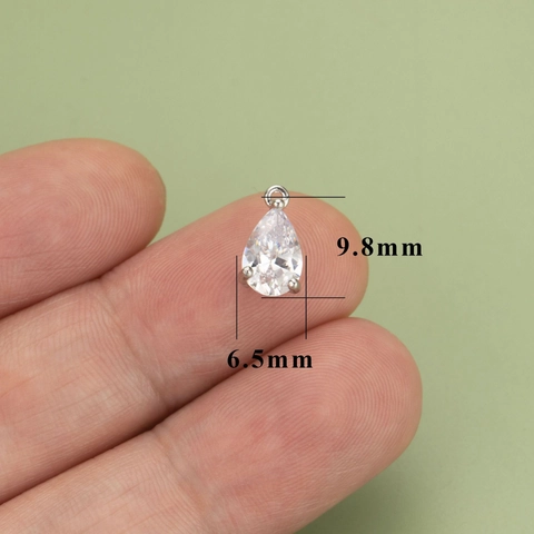 Ciondoli In Zircone A Goccia D'acqua Scintillanti Forma Di Pera Zircone In Rame Componenti Per Creazione Gioielli Fai Da Te