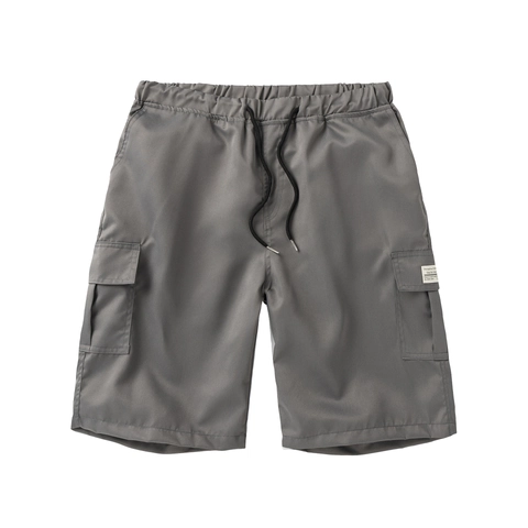 Pantaloncini Cargo da Uomo in Puro Cotone Casual Larghi Tasche Multiple Coulisse Vita Elastica Sportivi All'aperto Estate