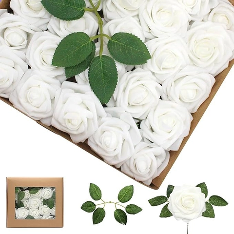 Artificial PE Foam Rose Flowers Realistic For Wedding Bridal Bouquet Home Decoration DIY Crafts Party Floral Decor