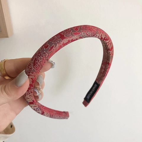 Cerchietto Per Capelli Stile Cinese Vintage In Tessuto Jacquard Broccato Fatto A Mano Accessorio Per Capelli Da Donna Versatile