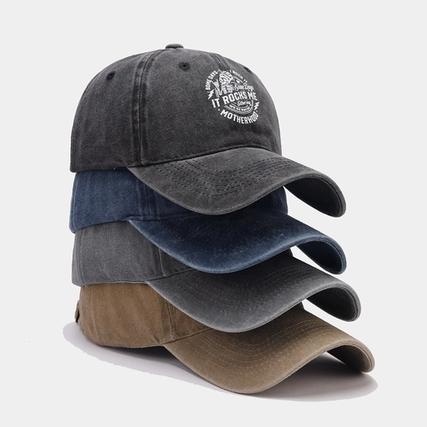 Berretto Da Baseball Cotone Lavato Distressed Vintage Motherhood Rock Tema Regolabile Cappello Da Sole
