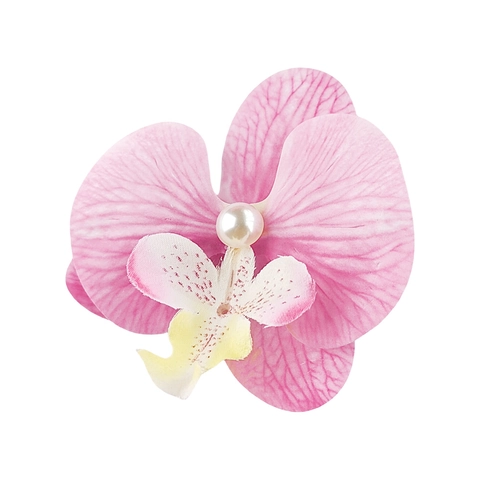 Artificial Orchid Flower Hair Clips With Artificial Pearl Fabric Flower Duckbill Clips Bohemian Bridal Wedding Hair Accessories For Women