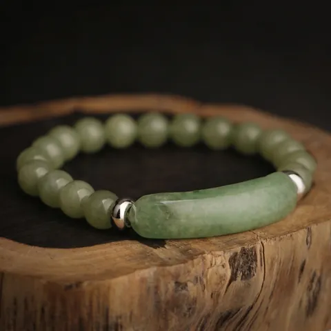 Natural Stone Beaded Bracelet Elastic Handmade Tiger Eye Agate Rose Quartz With Alloy Spacers Retro Jewelry For Women Men