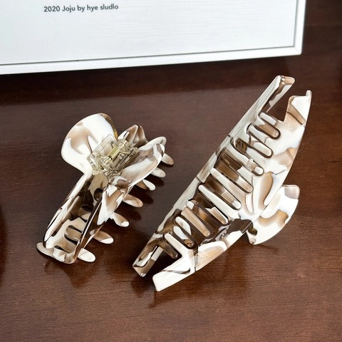 Pinza Per Capelli In Acetato Retrò Motivo Tartarugato Marmorizzato Fermagli Shark Per Donna Fatti A Mano Elegante