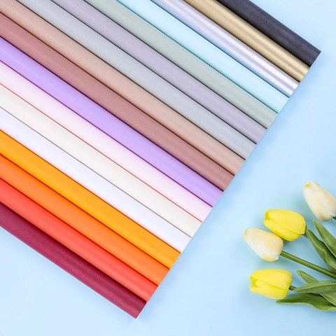 Solid Color Tissue Paper For Bouquet Flower Wrapping Copy Paper Gift Packaging DIY Craft Materials Elegant Versatile