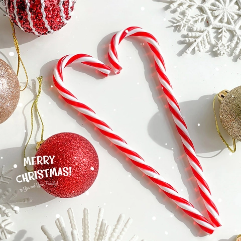 Addobbi Bastoncino Di Zucchero Di Natale Plastica Strisce Spirali Ganci Appesi Decorazioni Per Albero Di Festa