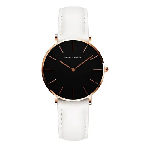 Orologio Da Polso Al Quarzo Minimalista Da Donna Cassa In Lega Cinturino Pelle Nylon Impermeabile Movimento Giapponese Business