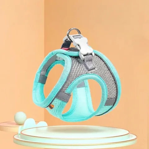 Reflective Pet Harness And Leash Breathable Mesh Adjustable Vest For Small Medium Dogs Cats Outdoor Walking