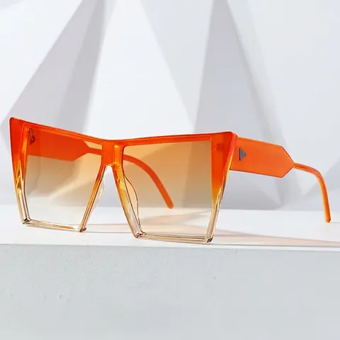 Occhiali Da Sole Occhio Di Gatto Quadrati Retro Geometrico Montatura PC Protezione UV400 Rivetto Triangolo Metallo Donna Unisex