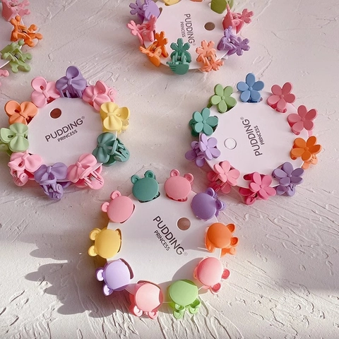 Mini Mollette Per Capelli In Plastica Smerigliata Colori Caramella Piccole Forcine Forme Carine Accessori Per Bambine E Ragazze