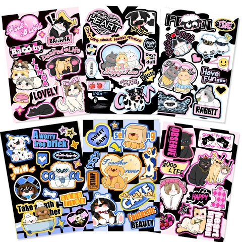 Adesivi Animali Cartoni Animati PVC Impermeabile Per DIY Scrapbooking Laptop Cover Telefono Taccuino Decalcomanie Colorate