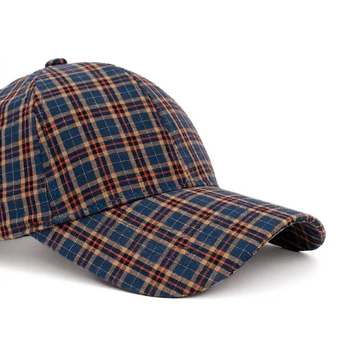 Cappello Da Baseball A Quadri Cotone Regolabile Protezione Solare Cappello Vintage Casual Per Uomini E Donne