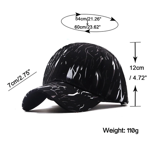 Gorra De Béisbol De Algodón Con Patrón De Mármol Rayo Estampado Dorado Ajustable Sombrero De Sol Streetwear Hombre Mujer