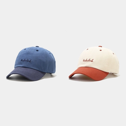 Cappello Da Baseball In Cotone Unisex Patchwork Colore Contrasto Ricamato Casual Hip Hop Cappello Sole Regolabile