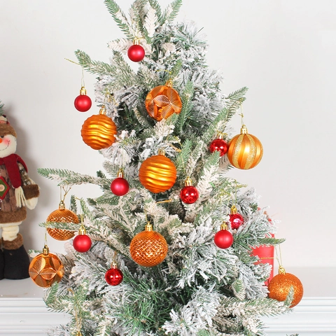 Weihnachtskugel Ornamente Bruchsichere Kunststoff Kugeln Für Feiertagsparty Baumdekoration Multi Textur Farben