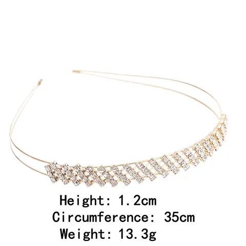 Rhinestone And Faux Artificial Pearl Hairband Zinc Alloy Bridal Wedding Headpiece Elegant Fashion Hair Accessories For Women
