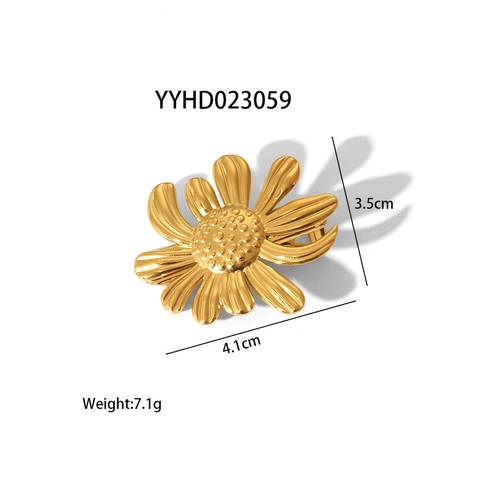 Haarspangen Aus Edelstahl Mit Blumen Unendlichkeitsmotiven Vergoldete Minimalistische Entenschnabel Spangen Für Eleganten Kopfschmuck