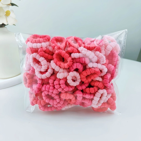 Coleteros Elásticos Sin Costuras De Colores Para Niños Scrunchies De Algodón Suave Cintas Para El Pelo Para Bebés Niñas