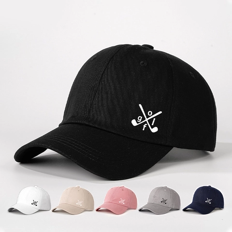 Golf Embroidery Baseball Cap Breathable Sunshade Outdoor Sports Adjustable Casual Curved Brim Hat