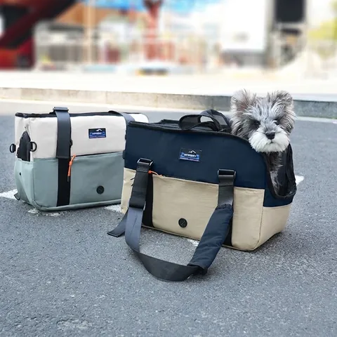 Borsa Da Trasporto Per Animali Rete Traspirante Impermeabile Portatile Borsa Da Viaggio Per Piccoli Cani Gatti Poliestere