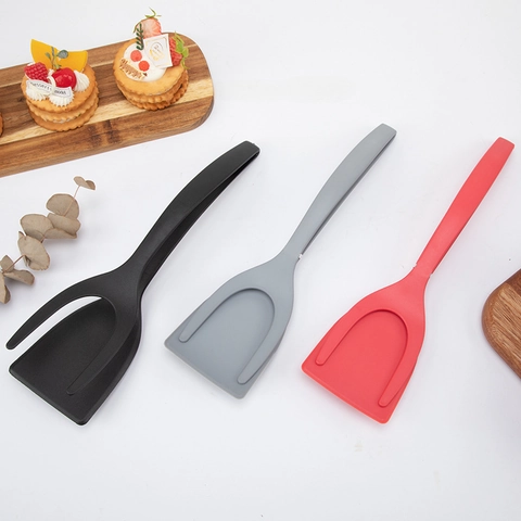 Spatula Tong Heat Resistant Nylon Steak Frying Turner Multi-Functional Non-Stick Kitchen Cooking Tool