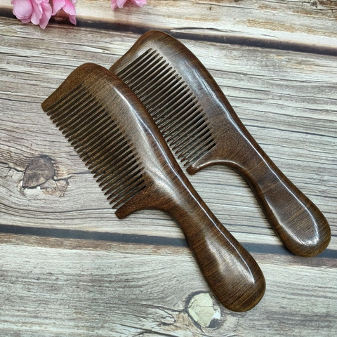 Sandalwood Hair Comb Natural Wood Antistatic Scalp Massage Thickened Fine Medium Coarse Teeth Hair Care Tool