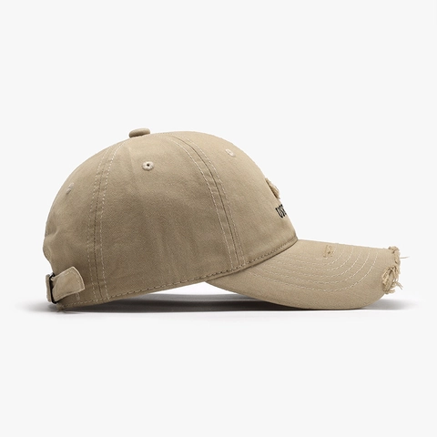 Washed Cotton Baseball Cap Distressed Vintage Letter Embroidered Adjustable Sun Hat For Men Women