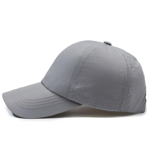 Quick Dry Baseball Cap Breathable Mesh Sun Protection Outdoor Sports Solid Color Adjustable Polyester Hat Men Women