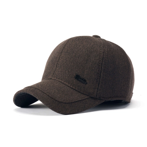 Gorra De Béisbol Hombre Otoño Invierno Cálido Tela Tipo Lana Minimalista Coreano Ajustable Sombrero Sol