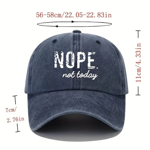 Vintage Washed Cotton Baseball Cap For Men Women Adjustable NOPE Letter Print Dad Hat Casual Sunshade Snapback Outdoor Cap
