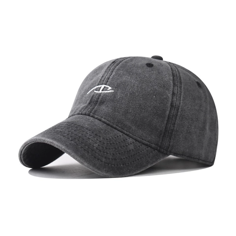 Gorra De Béisbol Unisex Algodón Lavado Bordado Ojos De Dibujos Animados Ajustable Vintage Casual Sombrero Sol