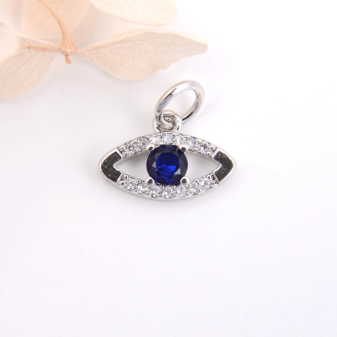 Evil Eye Charm Kupfer Mikro Pave Zirkon Kleiner Anhänger Für DIY Schmuckherstellung Halsketten Armbänder Ohrringe Vergoldet