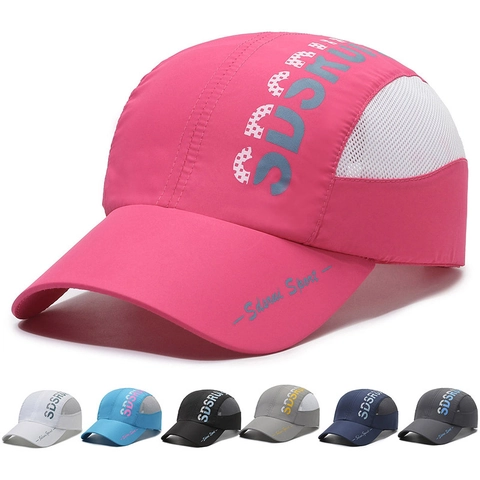 Cappello Da Baseball Asciugatura Rapida Mesh Poliestere Traspirante Regolabile Sport All'aperto Corsa Unisex