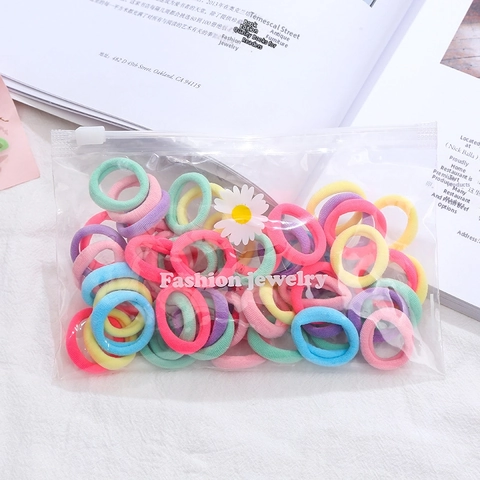 Nylon Hair Ties High Elastic Seamless Candy Color Macaron Hair Accessories For Kids Girls Baby