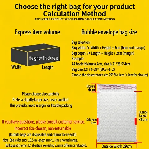 Bubble Mailers Padded Envelopes Self Seal Waterproof Shipping Bags Artificial Pearl Film PE Cushioning Protective Mailing